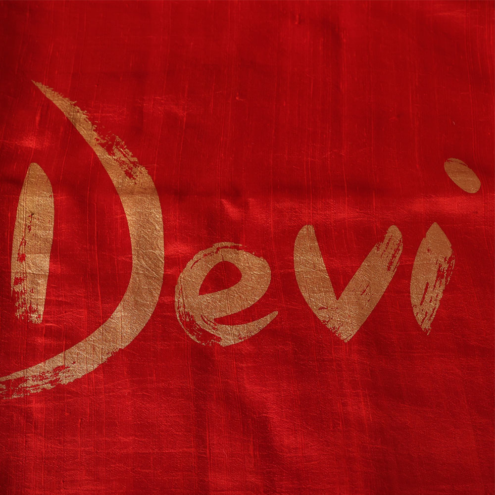 Consecrated Devi Cotton Shawl (Angavastram) (large) - Image 3