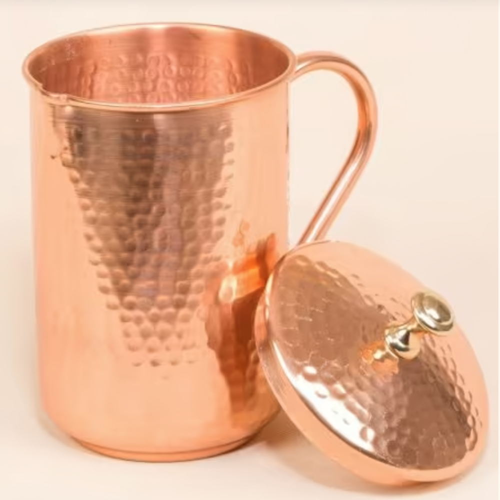 Hammered Copper Water Jug, 1.5 Liters - Image 3