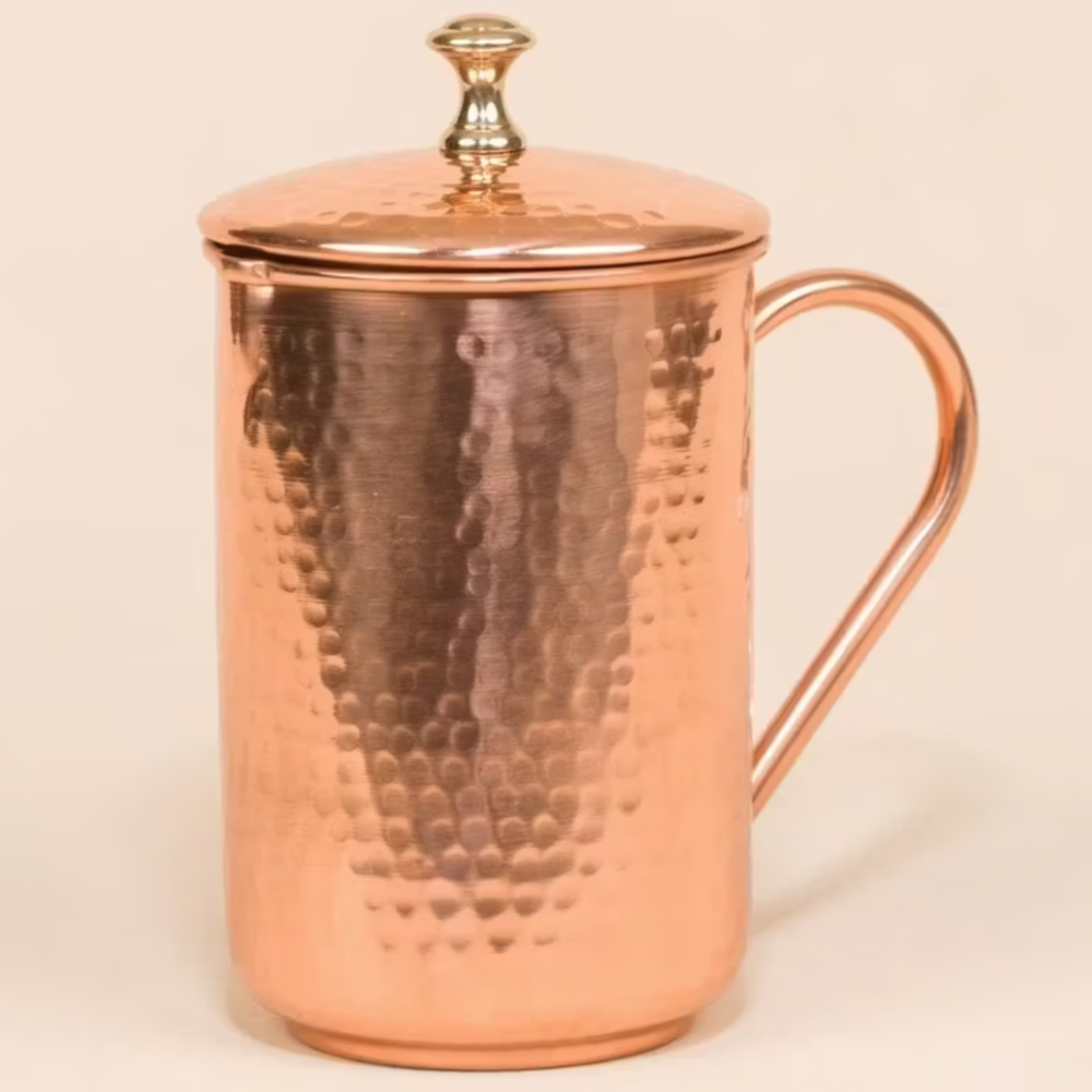 Hammered Copper Water Jug, 1.5 Liters - Image 2
