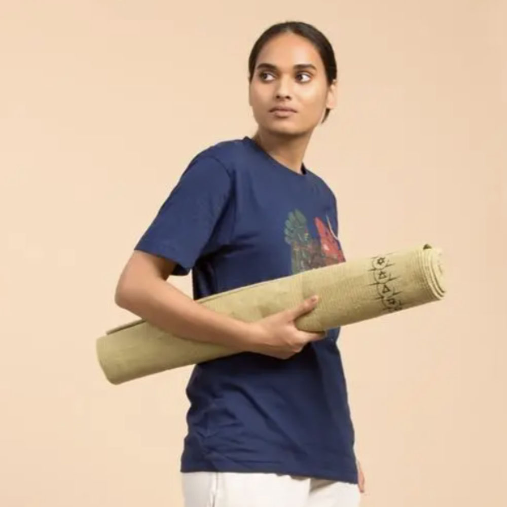 Organic Rug Mat with Natural Dyed